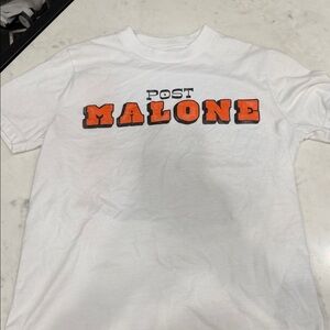 Abercrombie Kids White Tee with Orange and Black Print